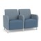 Lesro Siena 2 Seat Tandem Seating, Brushed Steel, RS RainSong Back, MD Titan Seat, RS RainSong Panels SN2103 - alternate 1